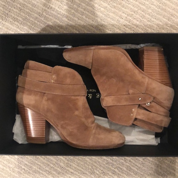 Rag & Bone Harrow Suede Ankle Boots in Camel Suede - Picture 8 of 8